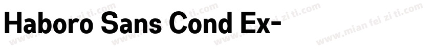 Haboro Sans Cond Ex字体转换